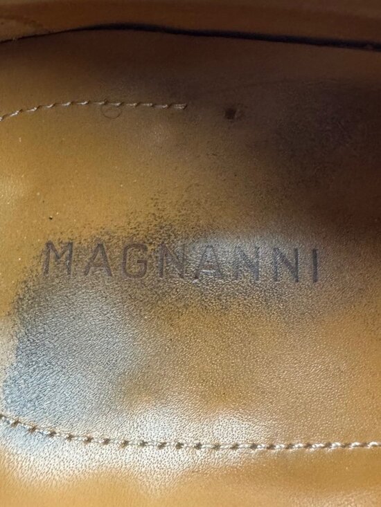 Magnanni Men\'s Leather Cap-Toe Two Tone Dress Shoes Brown • Size 7.5 US 40 EU main image 5